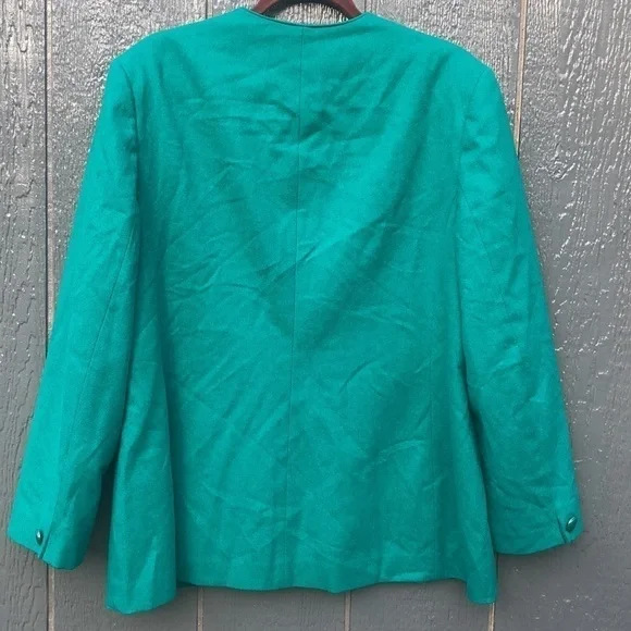Vintage Pendleton emerald green virgin wool - Picture 2 of 10